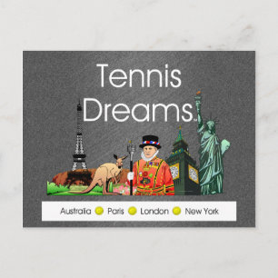 Postal Sueños de tenis de alta categoría