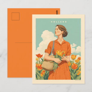 Postal Sueños de tulipán en Holanda