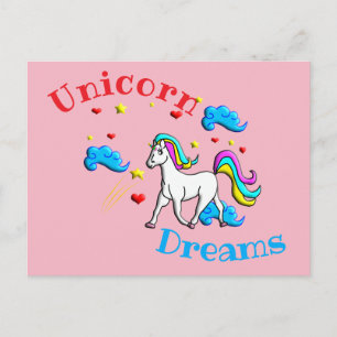 Postal Sueños de Unicorn