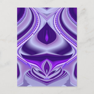 Postal Sueños del arcoiris de flores moradas