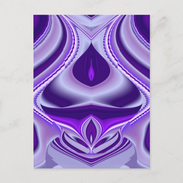 Postal Sueños del arcoiris de flores moradas (Anverso)