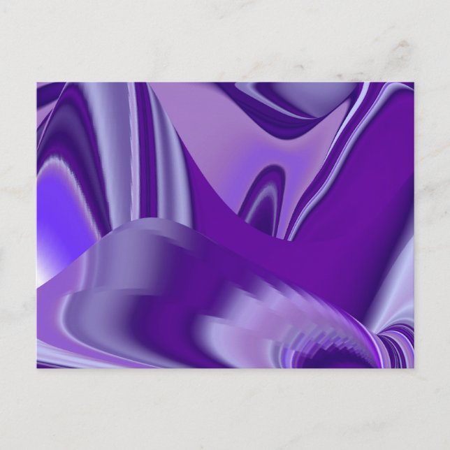 Postal Sueños del arcoiris de flores moradas (Anverso)