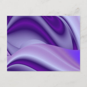 Postal Sueños del arcoiris de flores moradas
