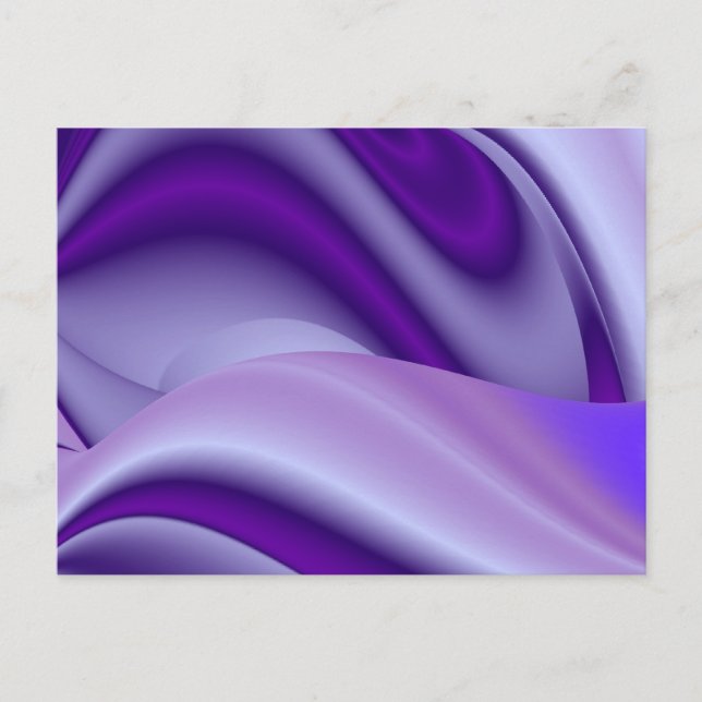 Postal Sueños del arcoiris de flores moradas (Anverso)