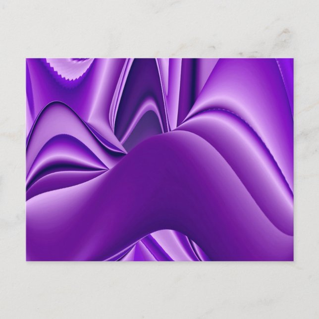 Postal Sueños del arcoiris de flores moradas (Anverso)