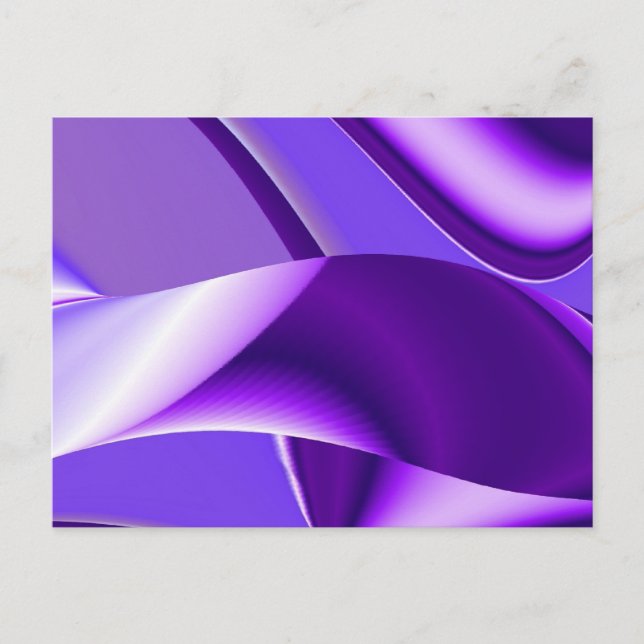 Postal Sueños del arcoiris de flores moradas (Anverso)
