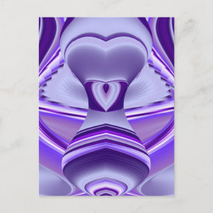 Postal Sueños del arcoiris de flores moradas