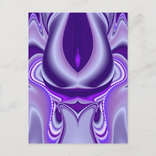 Postal Sueños del arcoiris de flores moradas