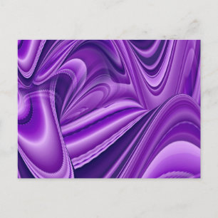 Postal Sueños del arcoiris de flores moradas