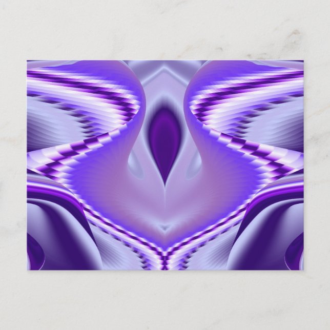 Postal Sueños del arcoiris de flores moradas (Anverso)