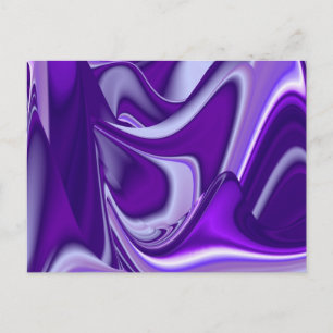 Postal Sueños del arcoiris de flores moradas