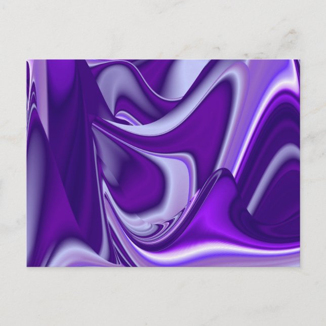 Postal Sueños del arcoiris de flores moradas (Anverso)