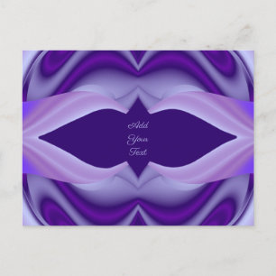 Postal Sueños del arcoiris de flores moradas