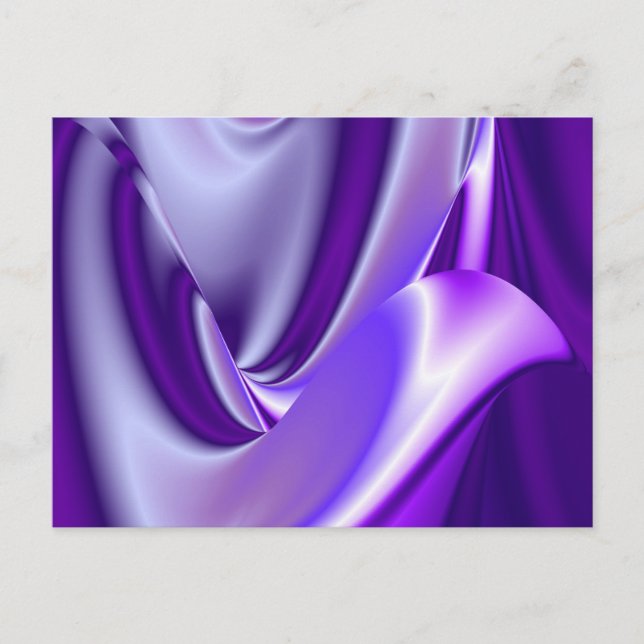 Postal Sueños del arcoiris de flores moradas (Anverso)