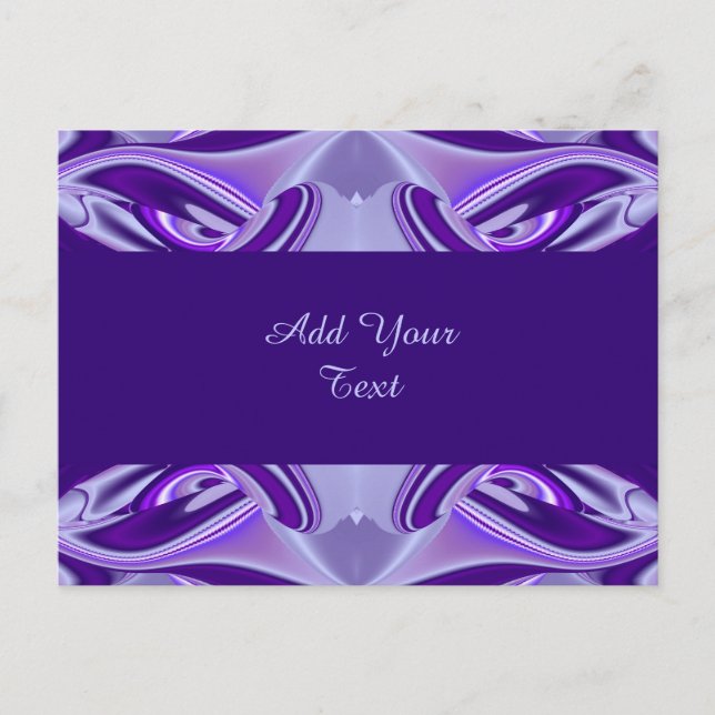 Postal Sueños del arcoiris de flores moradas (Anverso)