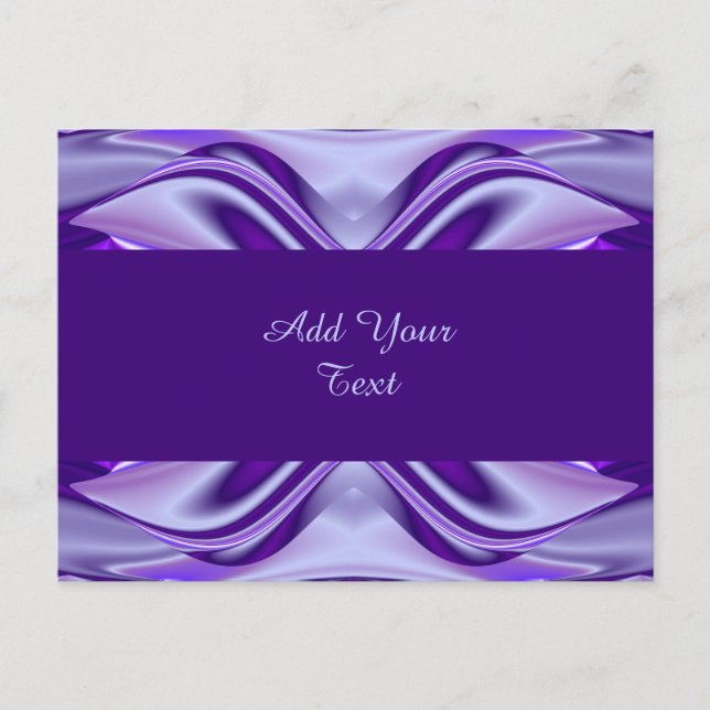 Postal Sueños del arcoiris de flores moradas (Anverso)