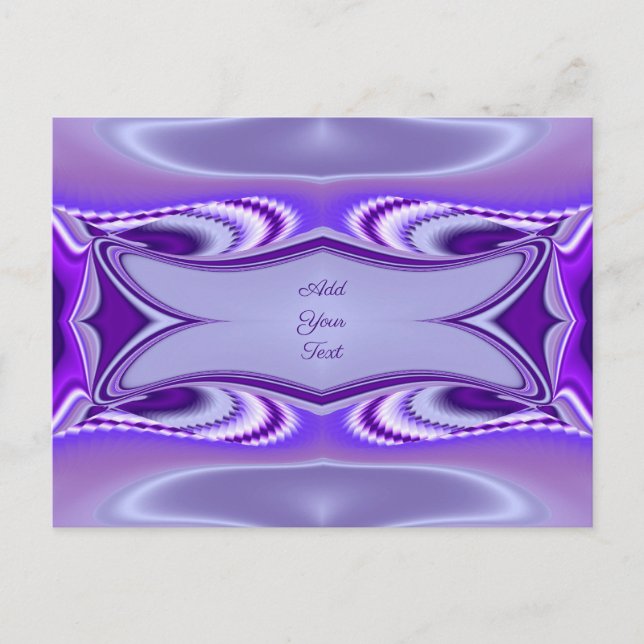 Postal Sueños del arcoiris de flores moradas (Anverso)
