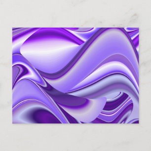 Postal Sueños del arcoiris de flores moradas