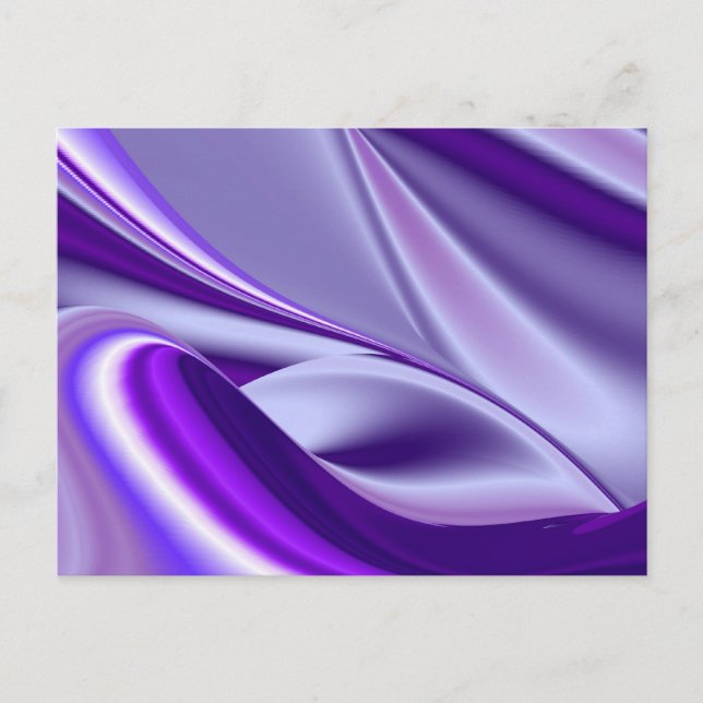 Postal Sueños del arcoiris de flores moradas (Anverso)