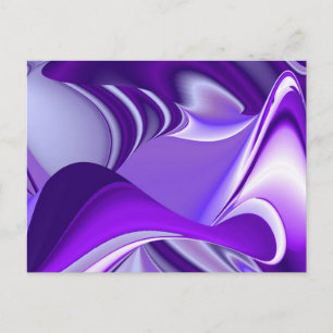 Postal Sueños del arcoiris de flores moradas