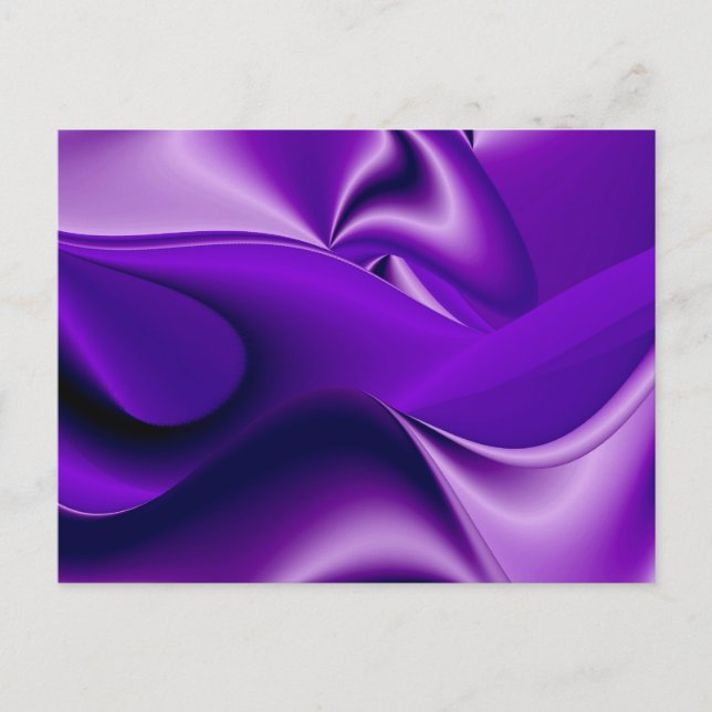 Postal Sueños del arcoiris de flores moradas (Anverso)
