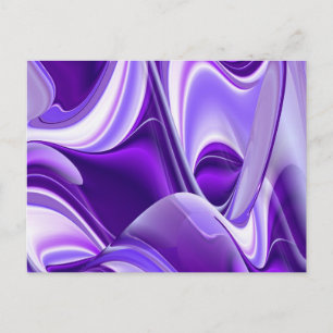 Postal Sueños del arcoiris de flores moradas