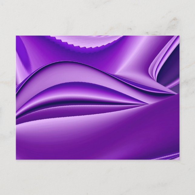 Postal Sueños del arcoiris de flores moradas (Anverso)