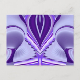 Postal Sueños del arcoiris de flores moradas