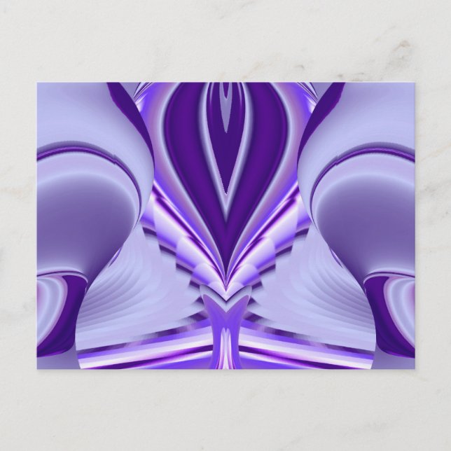 Postal Sueños del arcoiris de flores moradas (Anverso)