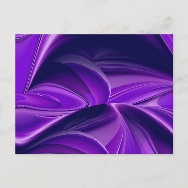 Postal Sueños del arcoiris de flores moradas (Anverso)