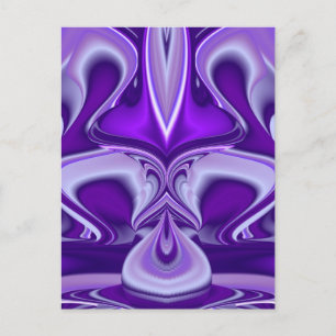 Postal Sueños del arcoiris de flores moradas