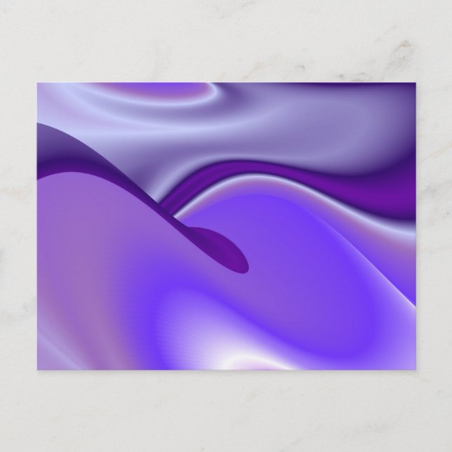 Postal Sueños del arcoiris de flores moradas (Anverso)
