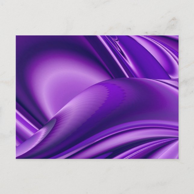 Postal Sueños del arcoiris de flores moradas (Anverso)