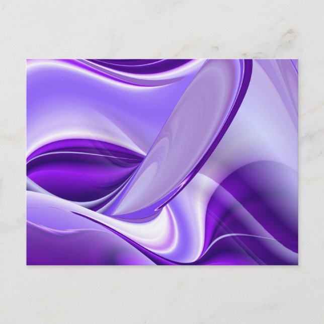 Postal Sueños del arcoiris de flores moradas (Anverso)