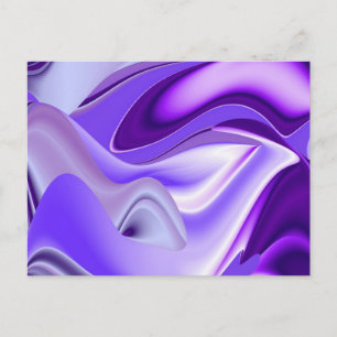 Postal Sueños del arcoiris de flores moradas