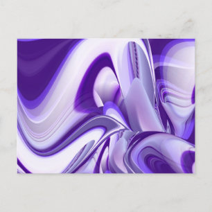 Postal Sueños del arcoiris de flores moradas
