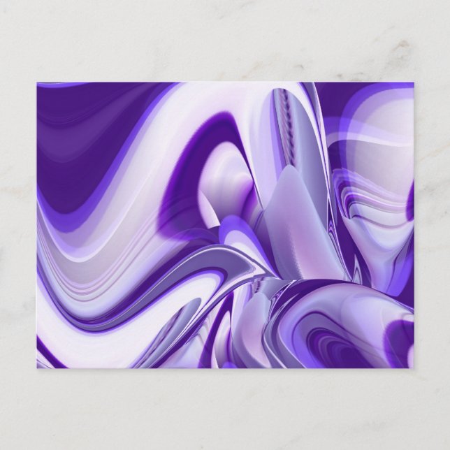 Postal Sueños del arcoiris de flores moradas (Anverso)