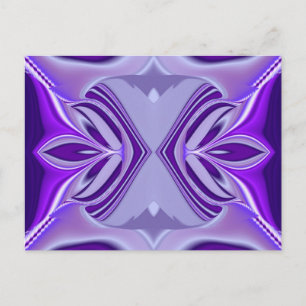 Postal Sueños del arcoiris de flores moradas