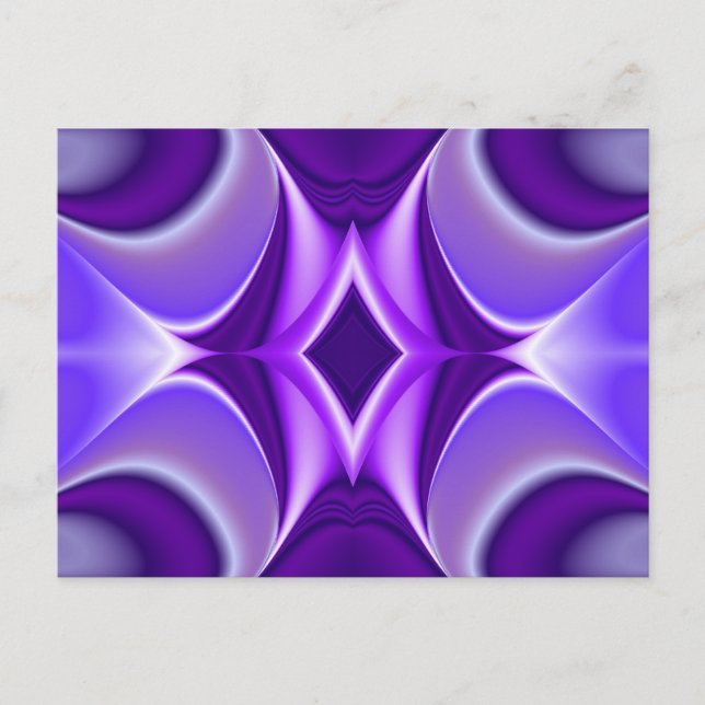 Postal Sueños del arcoiris de flores moradas (Anverso)