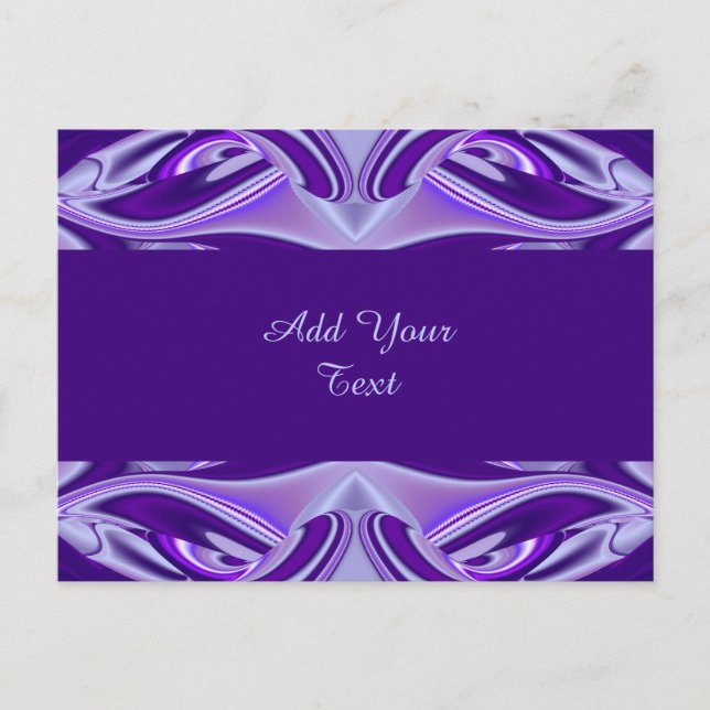 Postal Sueños del arcoiris de flores moradas (Anverso)