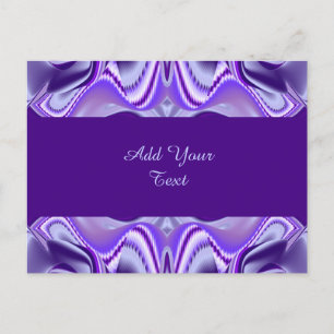 Postal Sueños del arcoiris de flores moradas
