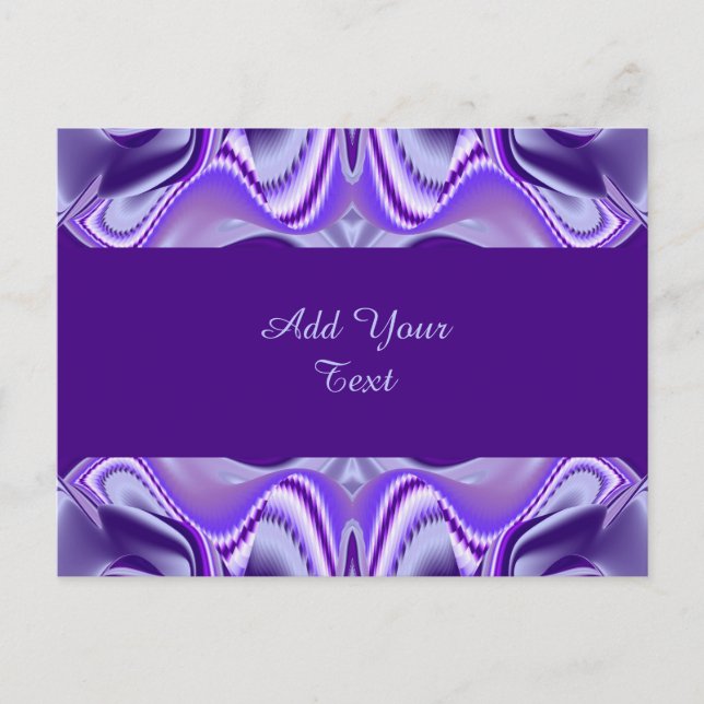 Postal Sueños del arcoiris de flores moradas (Anverso)
