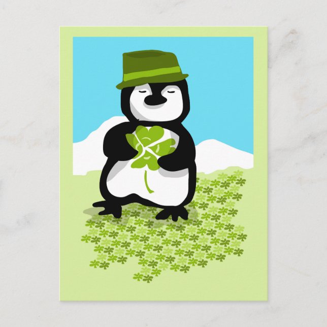 Postal Suerte de los pingüinos (Anverso)