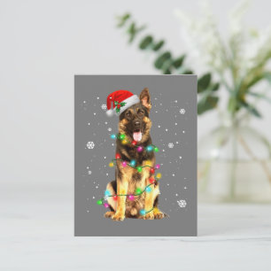 Postal Suéter de Navidad de árbol de perro pastor alemán