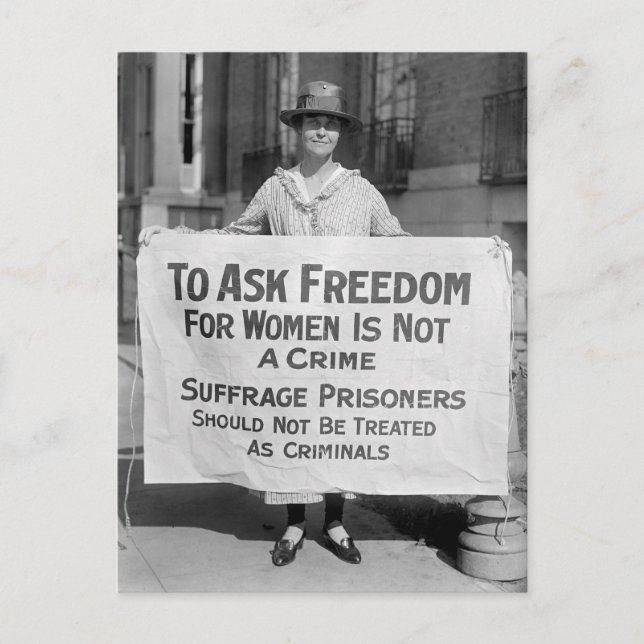 Postal Suffragette para Alice Paul, 1917 (Anverso)