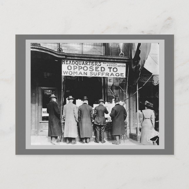 Postal Sufragio De Mujeres - Sede - Oposición A (Anverso)