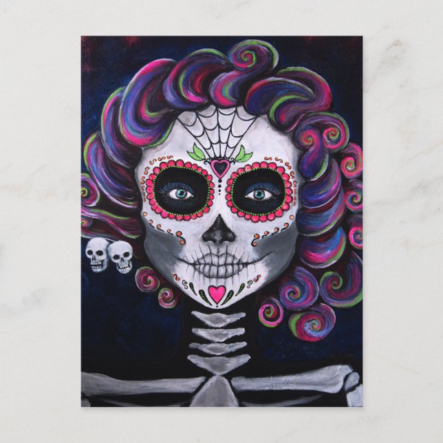 Postal Sugar Skull Candy 2 (Anverso)
