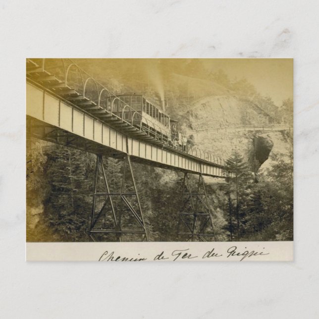 Postal Suiza 1908, Rigibahn, Vitznau (Anverso)