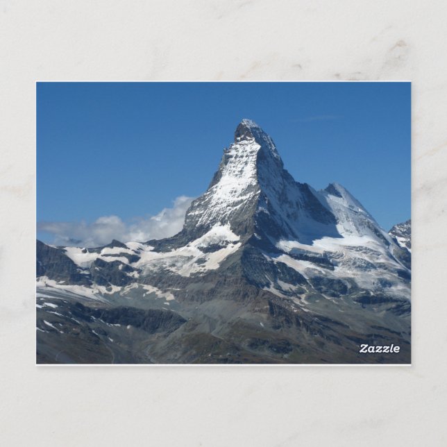 Postal suiza de Matterhorn Alpes (Reverso)
