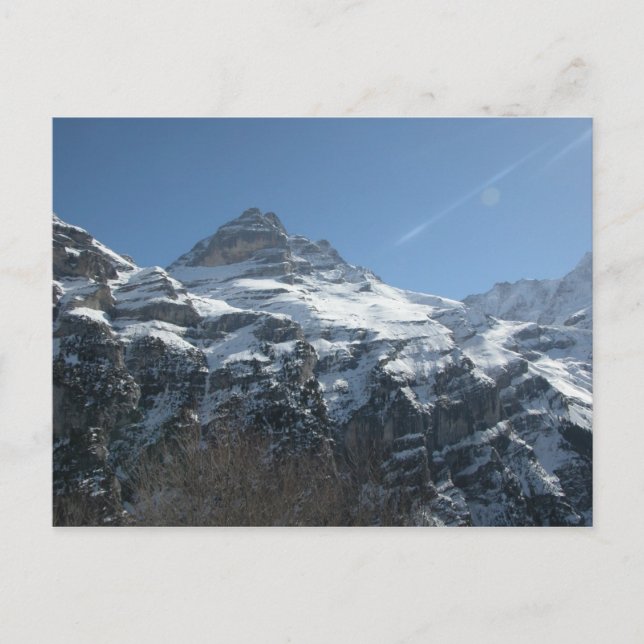Postal Suiza, el Eiger de Isolfeh (Anverso)